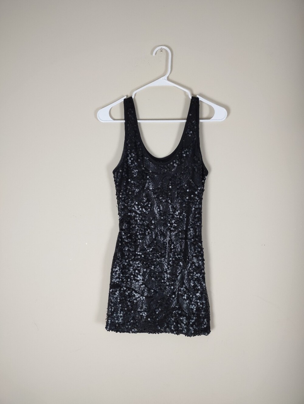 Guess by Marciano Black Sequin Tank Dress